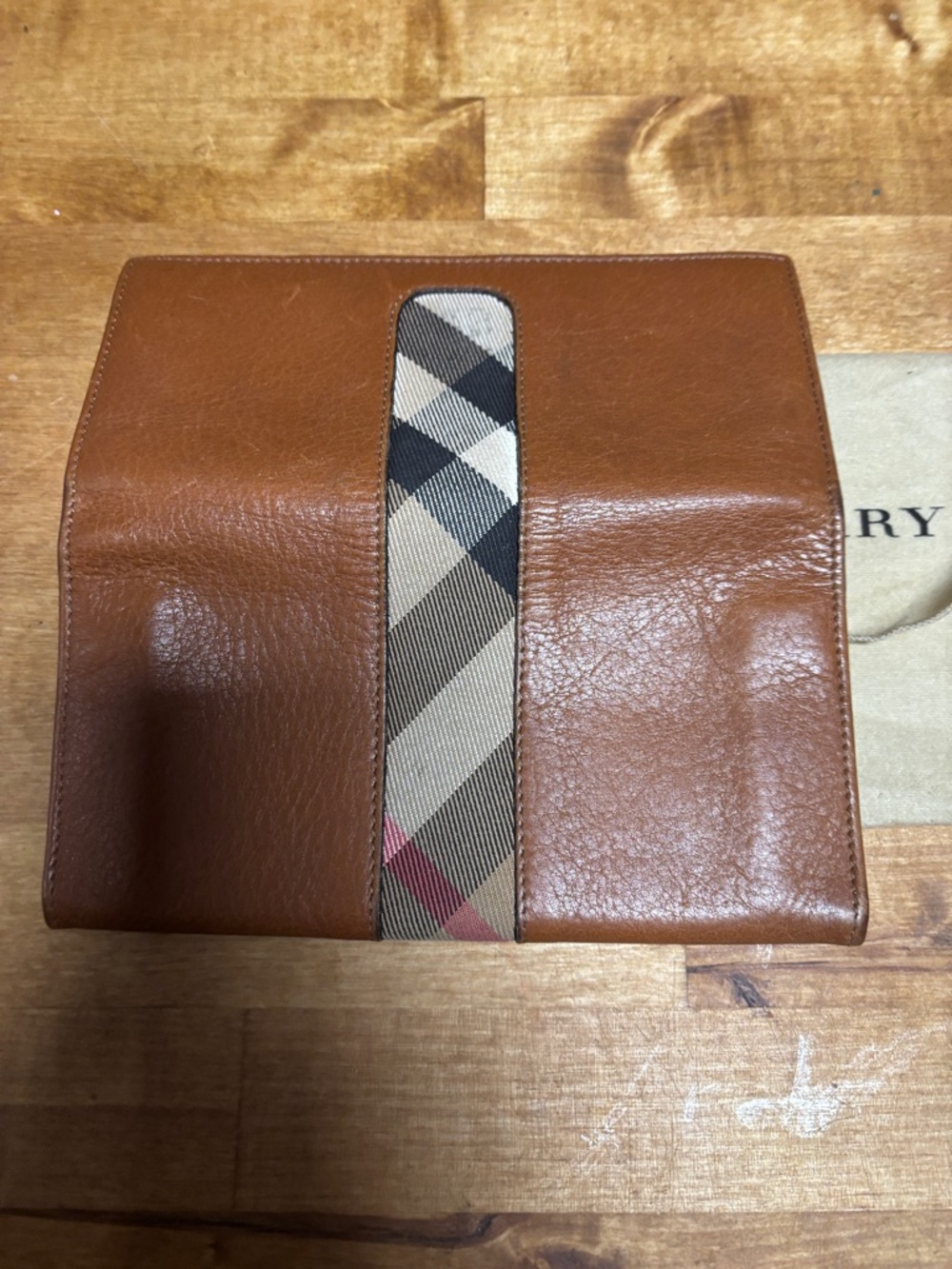 Burberry Tan Brown Leather Continental Wallet   DustBag included - Picture 10 of 15